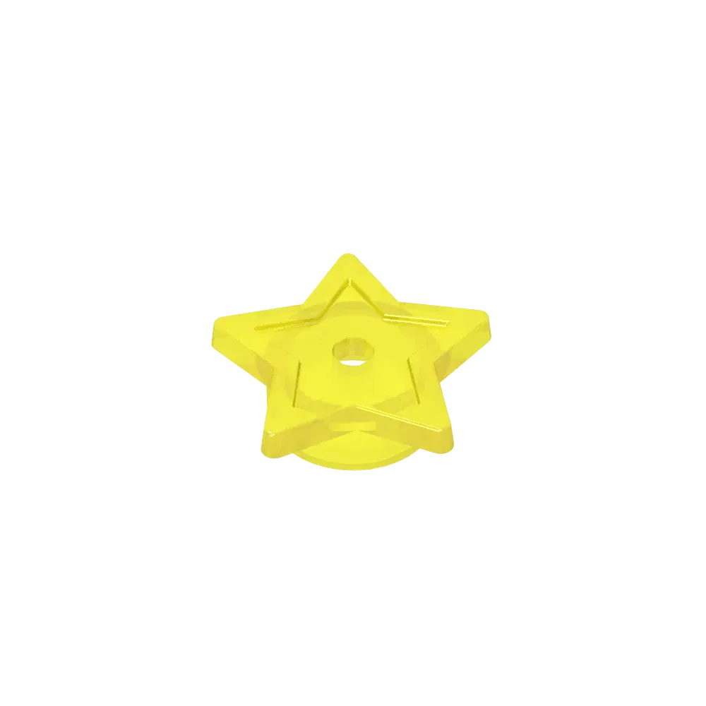 Color: Yellow - Gobricks GDS-90488 Star with Stud Holder compatible with lego 28619 Assembles Building Blocks children's toys
