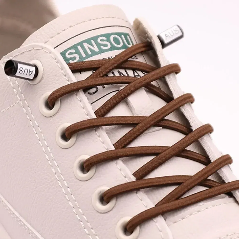 Color: PURPLE, Length: 100cm - Thickened No Tie Shoelaces Elastic Laces Sneakers Round Shoe Laces Without Ties Kids Adult Quick Shoelace One Size Fits All Shoe