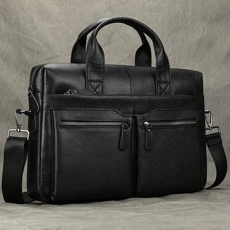 Color: Clear, Ships From: CHINA - Newsbirds Leather Men Briefcase Doctor Layer Business Man Laptop Bag 15 6 inches Genuine Leather Computer Bags Men Male Tote Bag