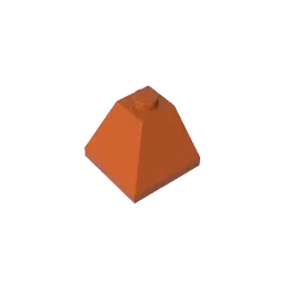 Color: Pink - Gobricks GDS-621 CORNER BRICK 2X2/45 OUTSIDE compatible with lego 3045 children's DIY Educational Building Blocks