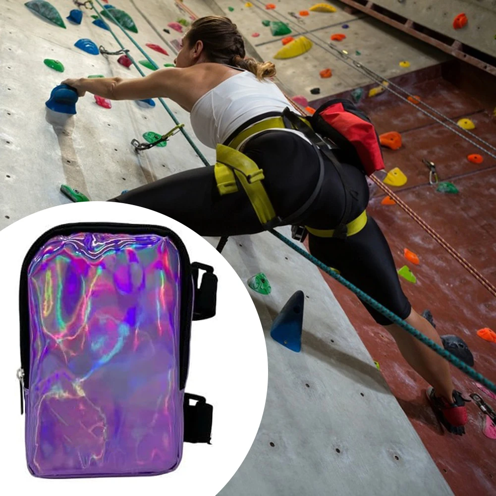 Color: green - Women's Holographic Thigh Bag Adjustables Straps Waist Pouch For Outdoor Waterproof Running Waist Bag Sports Mobile Phone Holder