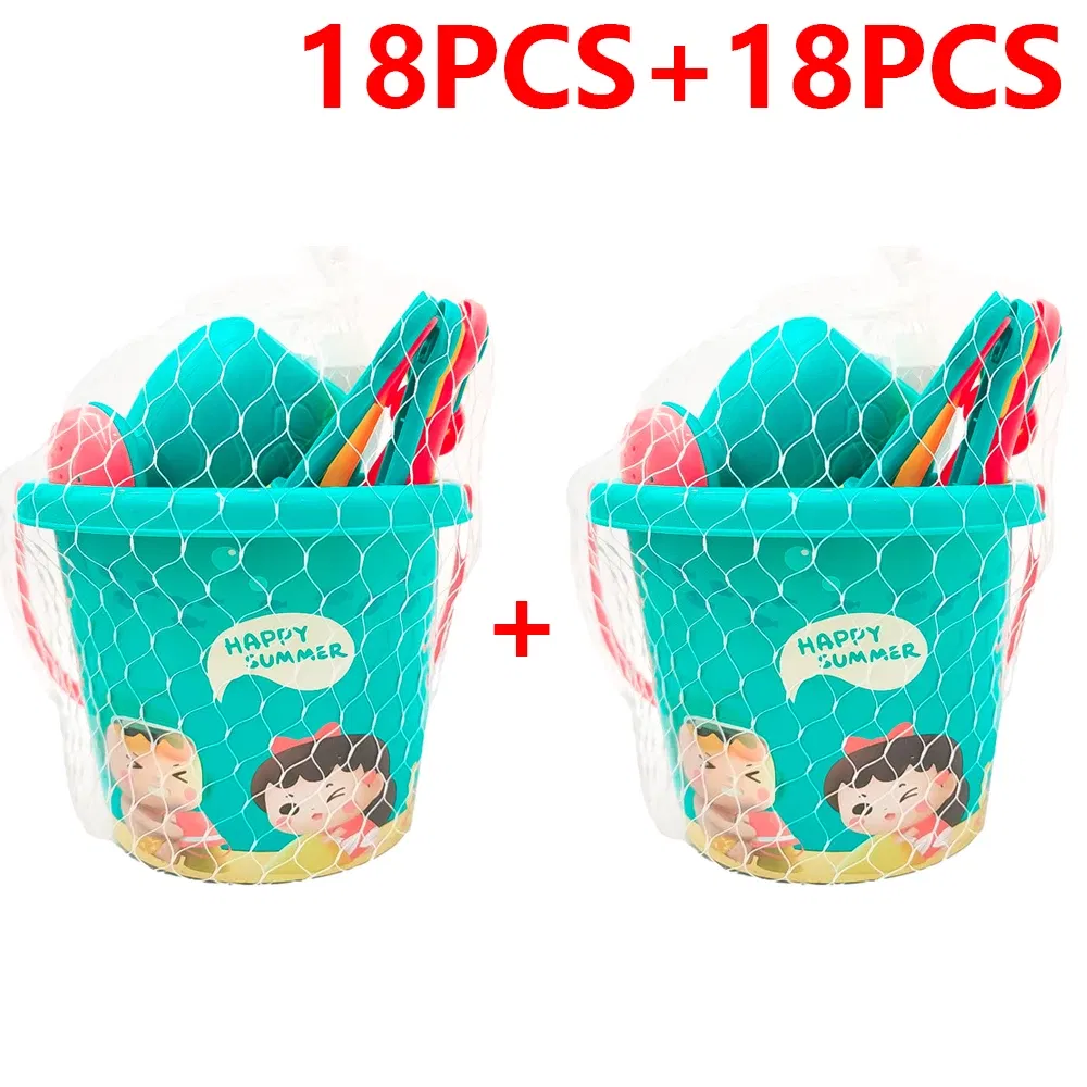 Color: Light Grey - Children Beach Toys Summer Outdoor Games Sand Play Plastic Bucket Watering Bottle Shovels Kids Beach Water Game Toys Tools Gifrs