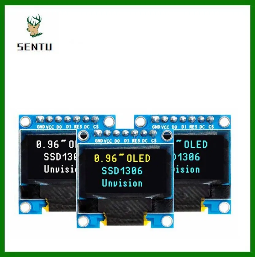Color: Green - 0.96 inch OLED IIC Serial White Display Module 128X64 I2C SSD1306 12864 LCD Screen Board GND VCC SCL SDA 0.96" for Arduino Black