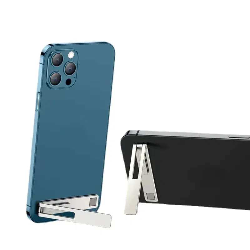 Color: Silver - 1pc Zinc Alloy Cellphone Stand Holder Replicate Portable Universal Mobile Phone Stand Support Mobile Phone Accessories Holder