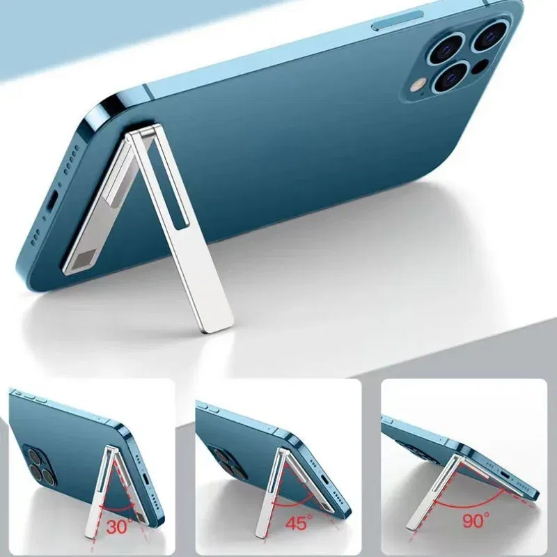 Color: Silver - 1pc Zinc Alloy Cellphone Stand Holder Replicate Portable Universal Mobile Phone Stand Support Mobile Phone Accessories Holder