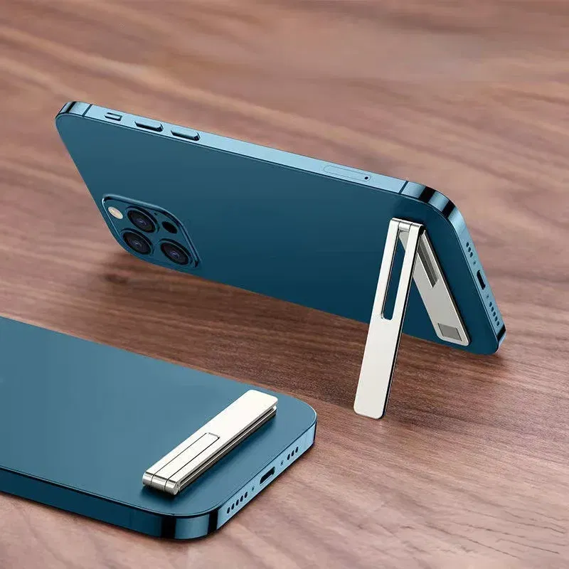 Color: Silver - 1pc Zinc Alloy Cellphone Stand Holder Replicate Portable Universal Mobile Phone Stand Support Mobile Phone Accessories Holder