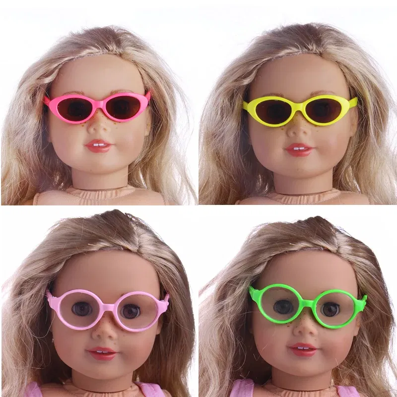 Color: Silver - Promotion! Sunglasses Fit 18 Inch American &43 CM Baby Doll Clothes Accessories,Girl's Toys,Our Generation,Birthday Gift