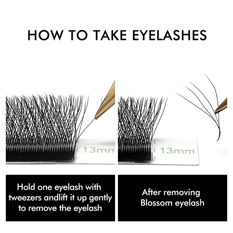 Color: Black & Silver, Curl: LU, Thickness: 0.07mm, Length: 10mm - NATUHANA W-Shaped 4D 5D Volume Eyelash Extensions Premade Volume Fans W Shape Lashes Natural Soft False Eyelashes for Makeup