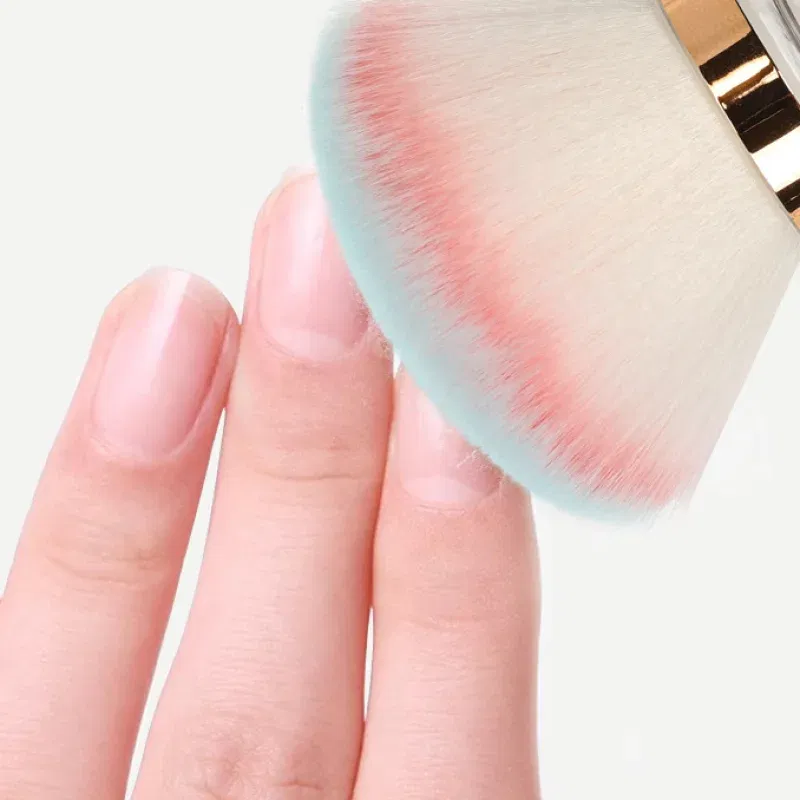 Color: Pink - Nail Tool Dust-proof Brush Korean Fragrance Cleaning Dust-proof Brush Powder Blusher Brush Makeup Brush Rose Brush