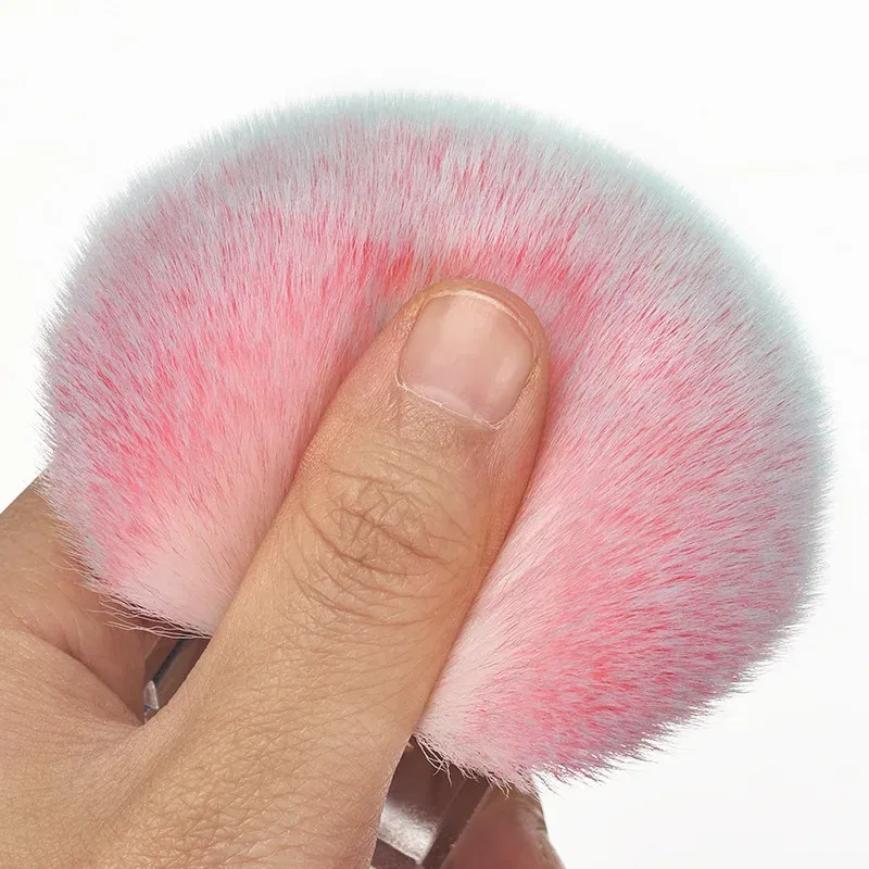 Color: Pink - Nail Tool Dust-proof Brush Korean Fragrance Cleaning Dust-proof Brush Powder Blusher Brush Makeup Brush Rose Brush