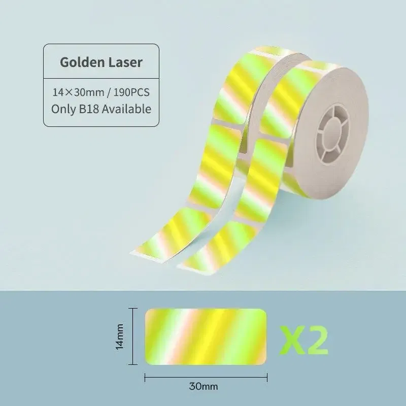 color: Yellow - NIIMBOT B18 Printer label,Tapes for Thermal Transfer Label Printer/Color label , for a long time without fading,14x30mm series.