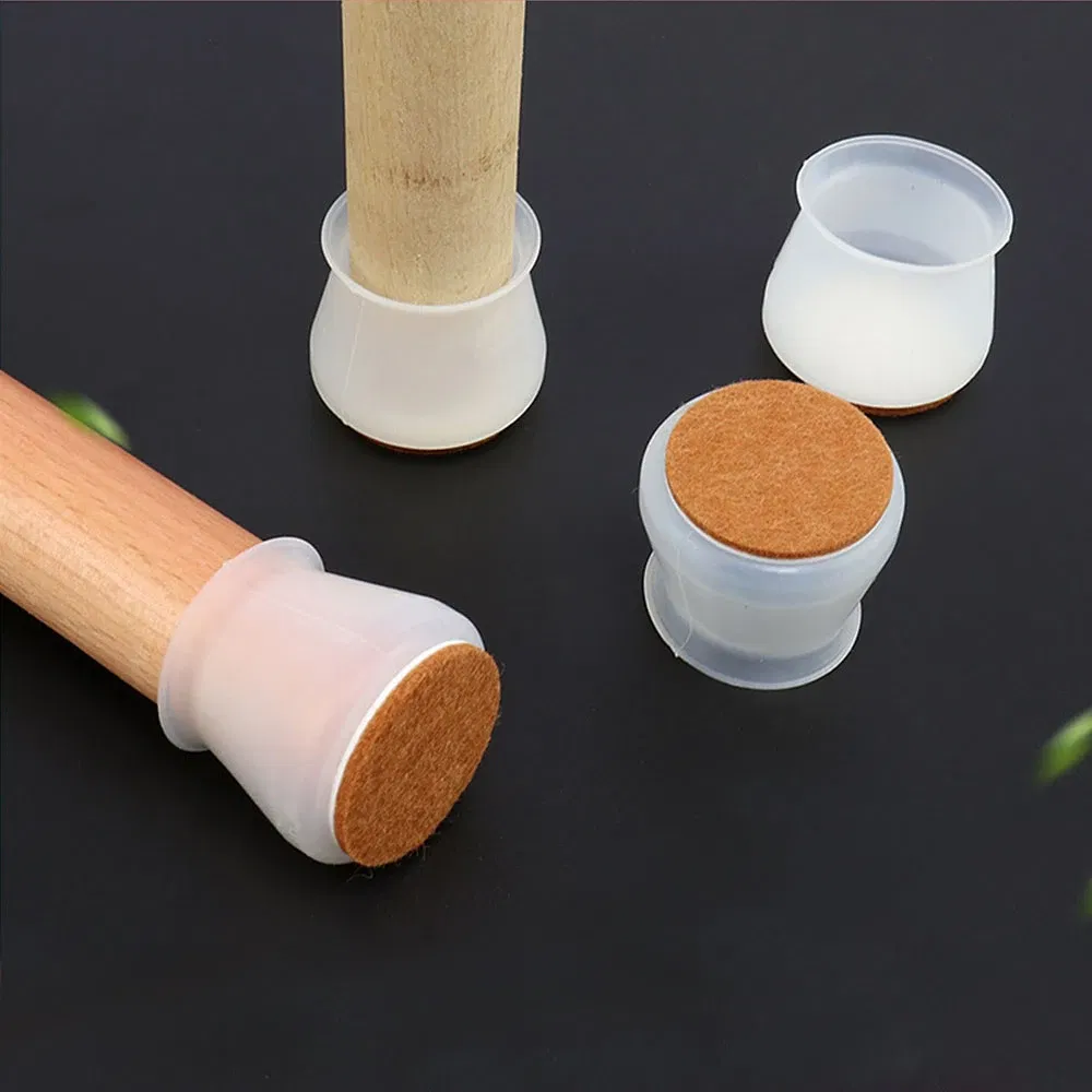 Color: Black - Practical Silicone Furniture Chair Leg Caps Protection Cover Anti Slip Chair Leg Caps Prevent Scratches and Noise Home Gadget