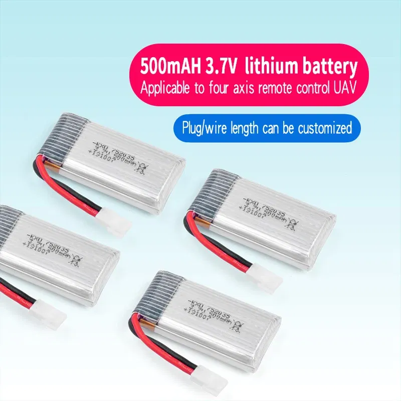 Color: light green - Suitable For Remote Control Aircraft 3.7V 500mAh 300mAh 250mAh 160mAh RC Aircraft Rechargeable Liion Battery