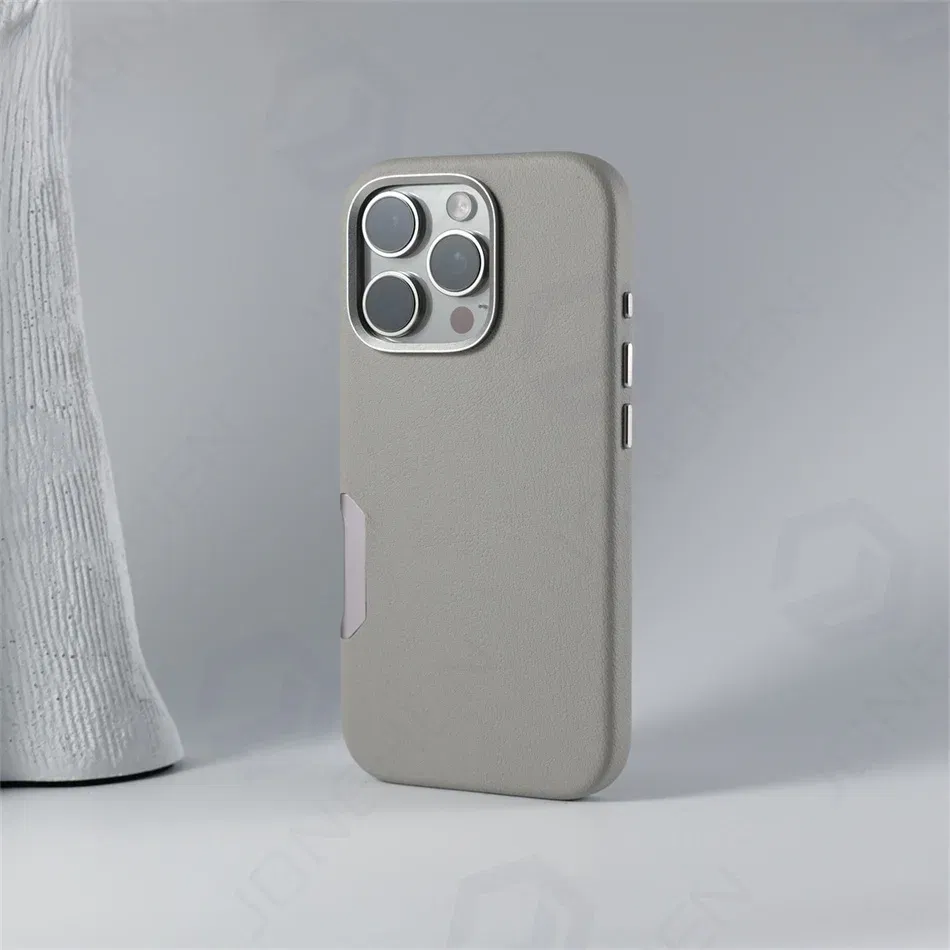 Color: Blue, Material: Silicon - Aluminium Camera Button For iPhone 16 Pro Max Case Solid Leather Alloy Len Magnetic Wireless Charge Shockproof Cover For Magsafe