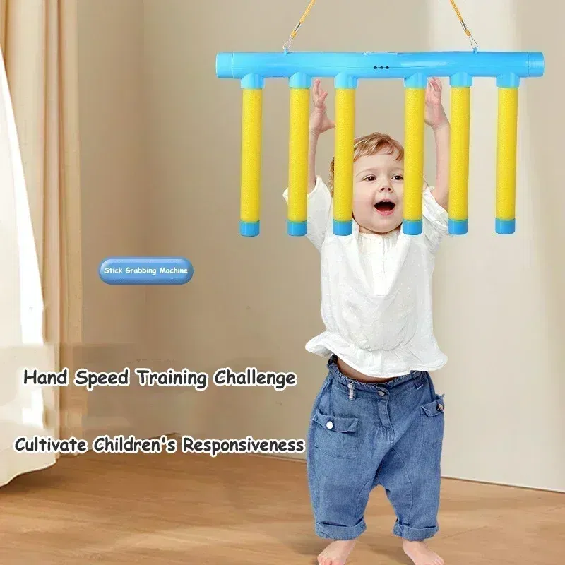 Color: Blue - Challenge Falling Sticks Game Kids Stick Catching Toy Training Reaction Ability Educational Parent-Child Interactive Toy Sports