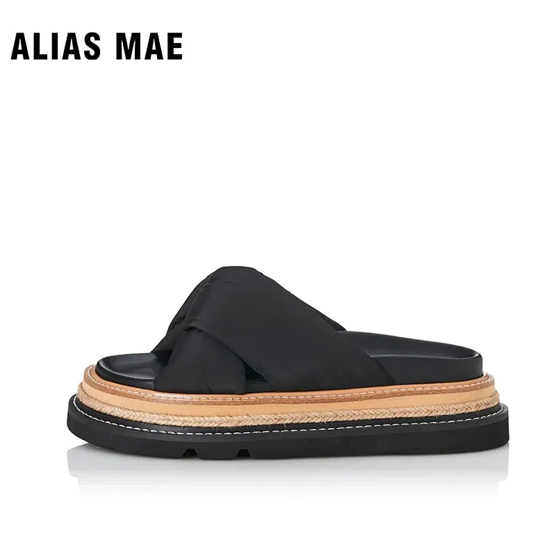 ALIAS MAE VERA 2023 Top Quality Autumn New Trend Soft Sole Outdoor Handmade Luxury Women's Leisure Beach Holiday Slippers