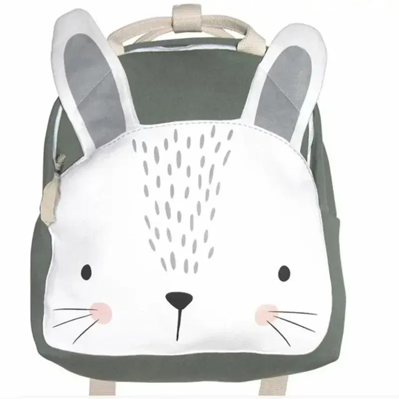 Color: Beige - Children Backpack Toddler Kids School Backpack for Baby Kids Cute School Bag Boy Girl Light Bag Rabbit Butterfly Lion Bag