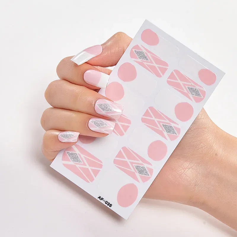 Color: Sliver - Nail Sticker set Self Adhesive Nail Sticker Nail Strips Nailart Sticker Sticker For Nails Foil Nail Art Stickers 2020 Shiny