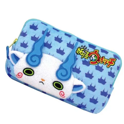 Color: Beige - New Cute Yo-Kai Watch Jibanyan Komasan Girls Kids Woman Plush Make up Cosmetic Bags Cases Storage Pencil Bags For Children