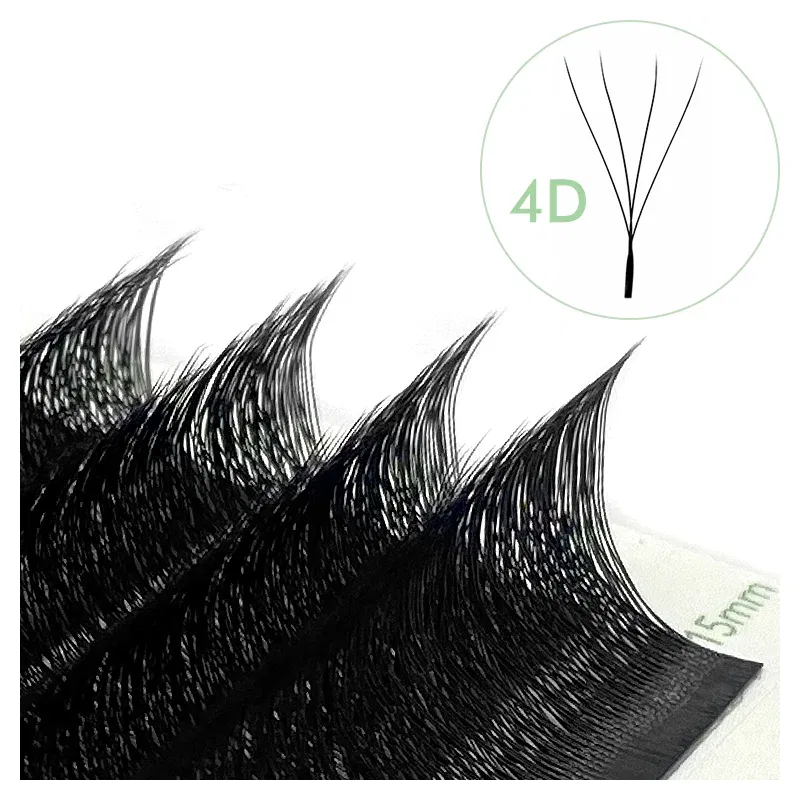 Color: Black & Silver, Curl: L, Thickness: 0.07mm, Length: 9mm - NATUHANA W-Shaped 4D 5D Volume Eyelash Extensions Premade Volume Fans W Shape Lashes Natural Soft False Eyelashes for Makeup