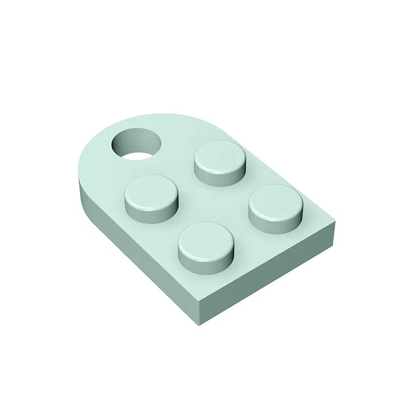 Color: CORAL RED - Gobricks 1pcs Moc Bricks Plate Special Parts 3x2 with Hole Compatible with 3176 Assemble Building Block Kids Toys DIY Gift Adult