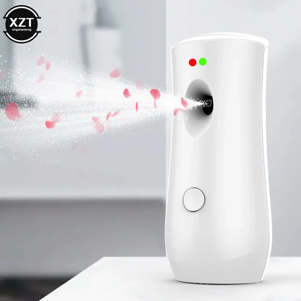 Color: WHITE - Automatic Air Freshener Dispenser Timed Spray Dispenser Wall Mounted/Free Standing Fragrance Diffuser for Car Home Room Supplies