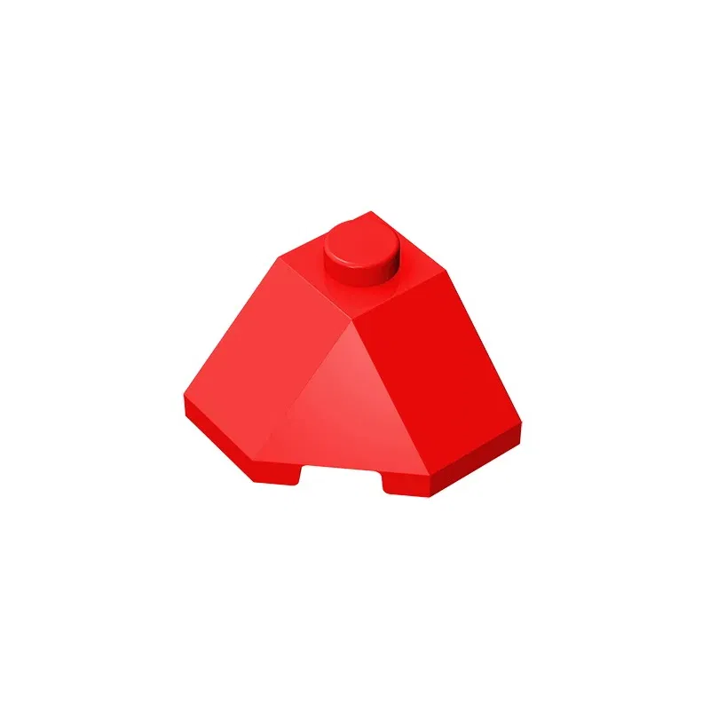 Color: Chocolate - Gobricks GDS-802 ROOF TILE 2X2X1 45 DEGR.-BOT.45DEGR. compatible with lego 13548 children's DIY Educational Building Blocks Tech