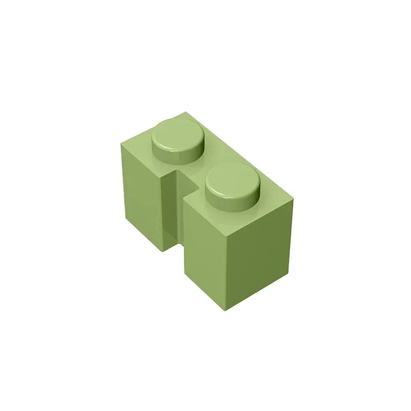Color: Yellow - Gobricks GDS-798 BRICK 1X2 W. GROOVE compatible with lego 4216 children's toys Assembles Building Blocks Technical