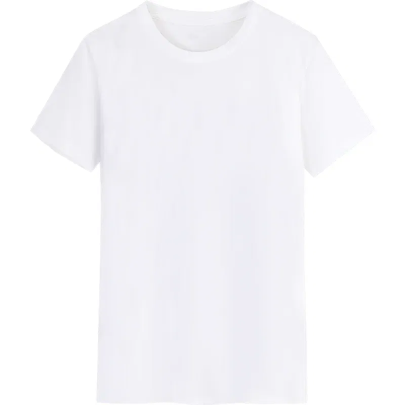 Color: WHITE, Size: XXL, Ships From: CHINA - YOTEE Round Neck T-shirt Cotton Logo Customized Embroidery Personal Group Fashion T-shirt Logo Customization