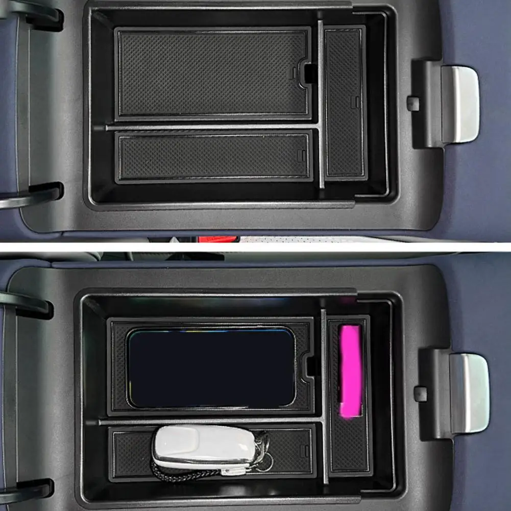 For Xpeng G6 Car Center Console Tray Armrest Storage Box Organizer Interior Accessories Stowing Tidying Black Car Accessories
