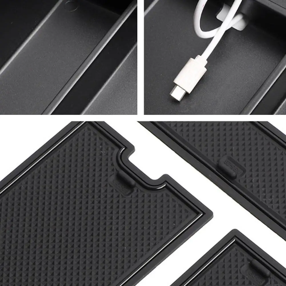 For Xpeng G6 Car Center Console Tray Armrest Storage Box Organizer Interior Accessories Stowing Tidying Black Car Accessories