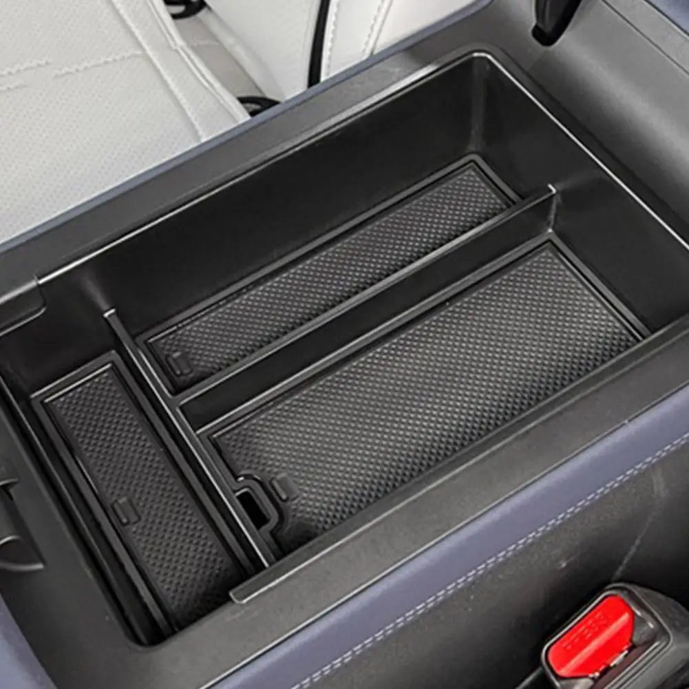 For Xpeng G6 Car Center Console Tray Armrest Storage Box Organizer Interior Accessories Stowing Tidying Black Car Accessories