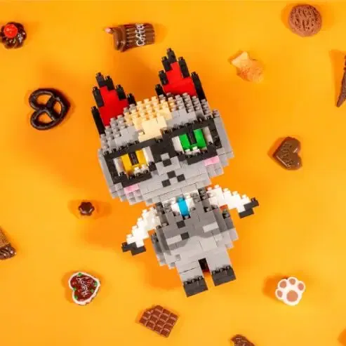 Color: Chocolate - New 28 Kinds Of Animals Crossing Building Blocks Raymond Model Anime Building Blocks Toys Children's Building Blocks Toy Gifts