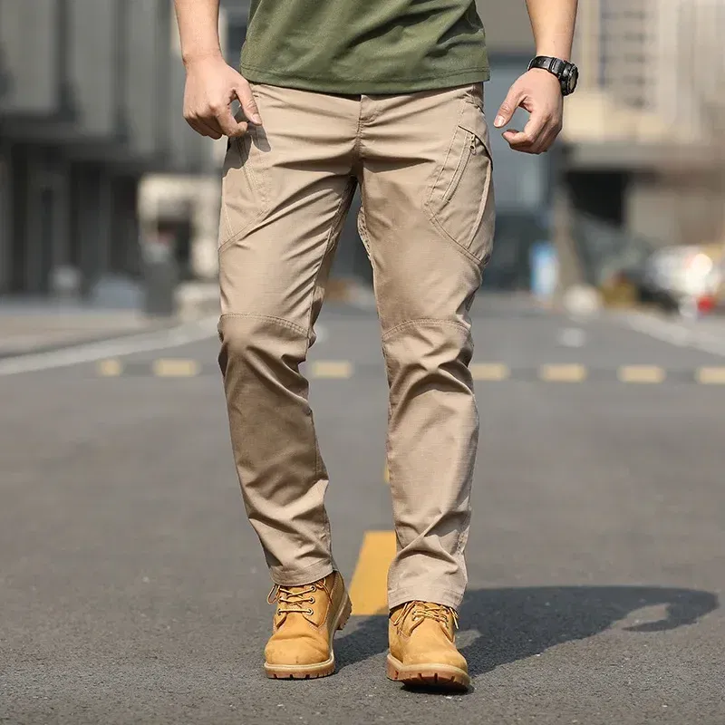 Color: Dark Grey, Size: L - Archon X9 Tactical Pants Slim Fit Waterproof Camouflage Training Pants Spring Autumn Breathable Waterproof Overalls Loose Wear