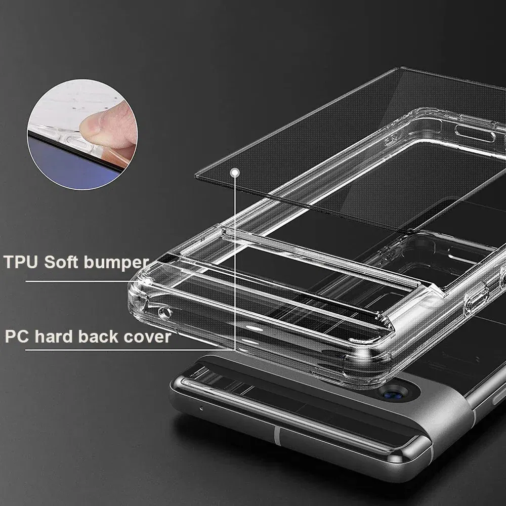 Color: Clear, Material: ABS - Transparent Magnetic for Magsafe Wireless Charge Phone Case for Google Pixel 9 8 Pro XL 7 7A Shockproof Clear Anti-fall Cover