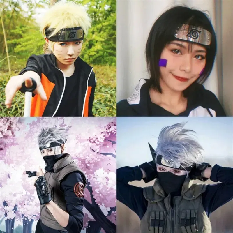 Color: Black - Ninja Headband Rebel Leaf Naruto Forehead Protector Coslapaly Anime Peripheral