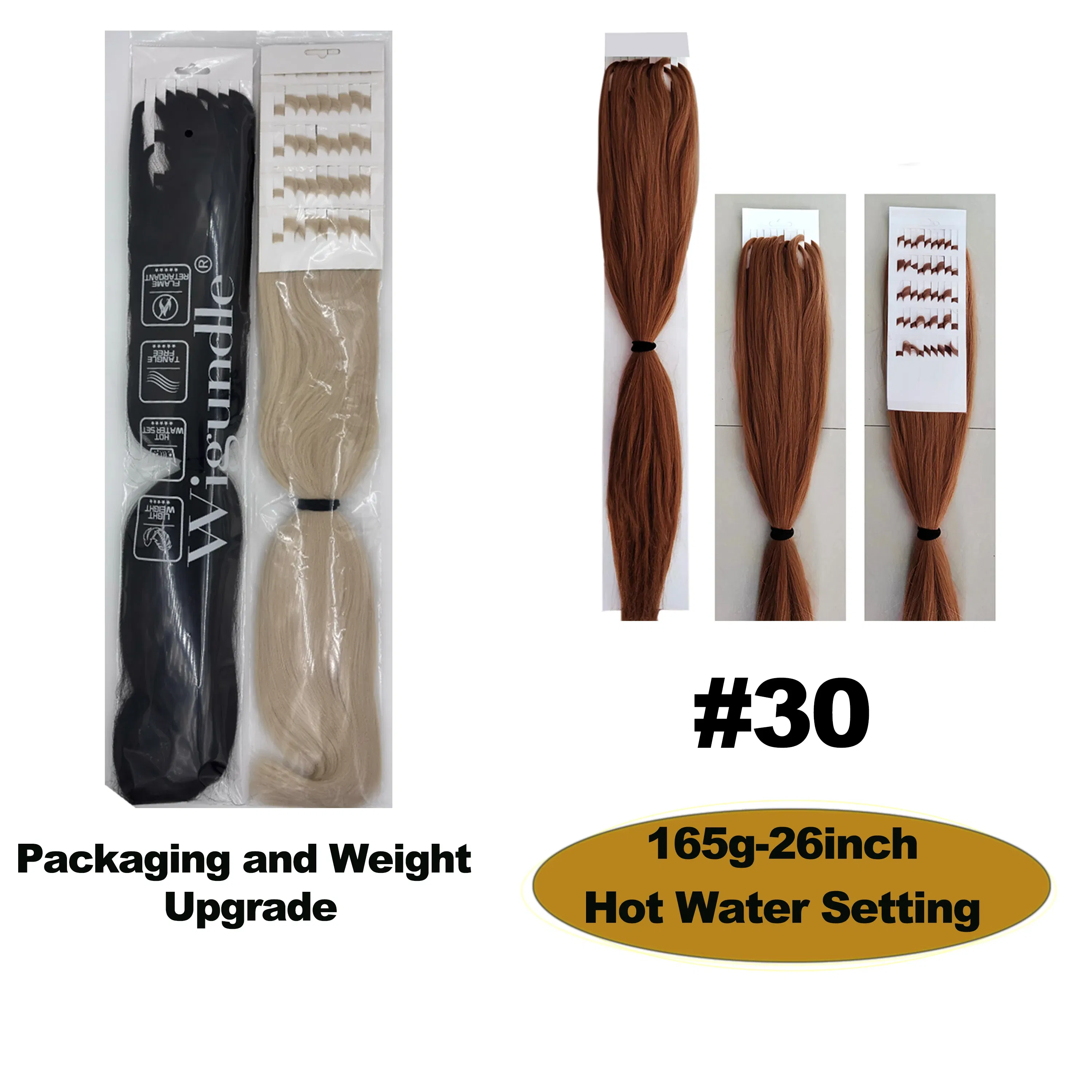 Color: #99J, Stretched Length: 26inches, Bulk Buy: 3Pcs/Lot - Kanekalon 26inch Hot Water Set Pre Stretched Jumbo Braiding Hair Box Twist Braids Synthetic Hair Extensions For Women Soft Yaki