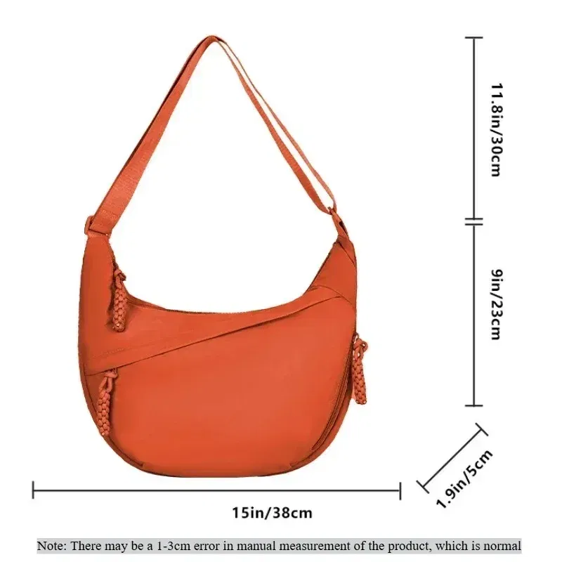 Color: Yellow - Trendy Women's Soft Cloth Shoulder Bag Solid Color Student Casual Style Big Handbags Crossbody Bags for Women Shoulder Hobos Bag