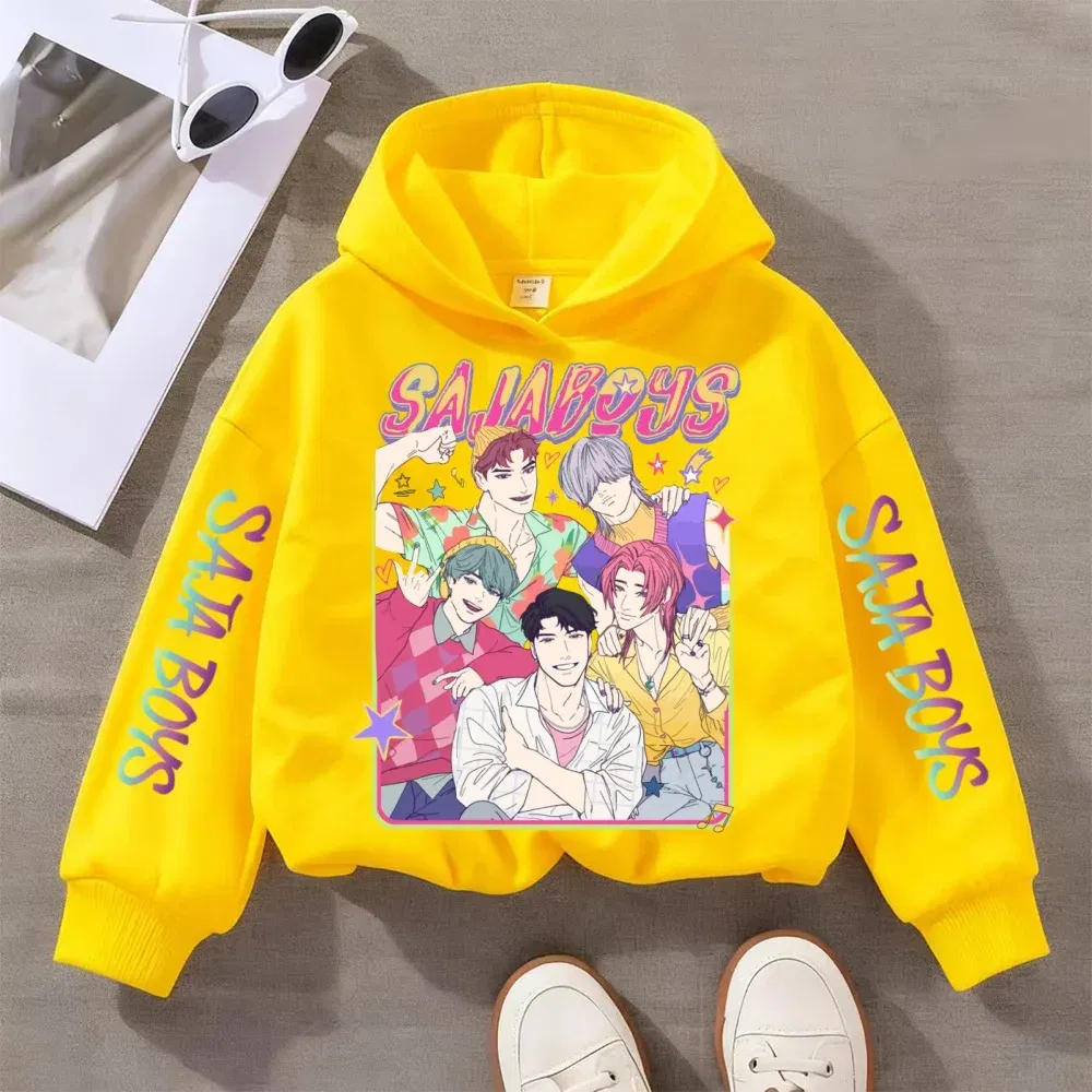 Color: Yellow, Kid Size: 134 - Witch Hunter Group Zoey Cosplay Costume Girls Womens Halloween Party Costumes Demon Hunter Idol Girl Group Purple Casual Hoodie