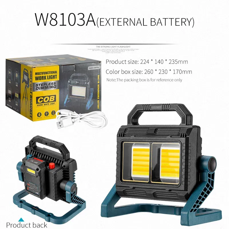 Wattage: 2.5 W - High Power LED Flashlight Waterproof Fishing Lantern Torch USB Rechargeable Powerful Searchlight Camping Lamp