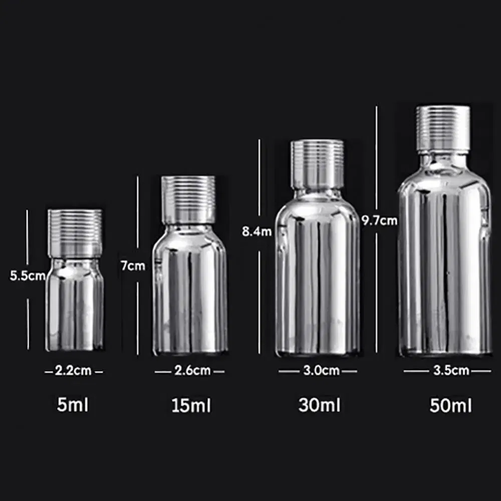 Color: black - Hot Sales 5/15/30/50ml Portable Glass Stopper Perfume Essential Oils Bottle Empty Bottle