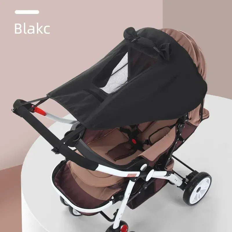 Color: PURPLE - Universal Baby Stroller Accessories Sun Shade UV Protection Sunshade Carriage Canopy Cover for Prams Infants Car Seat Sun Visor