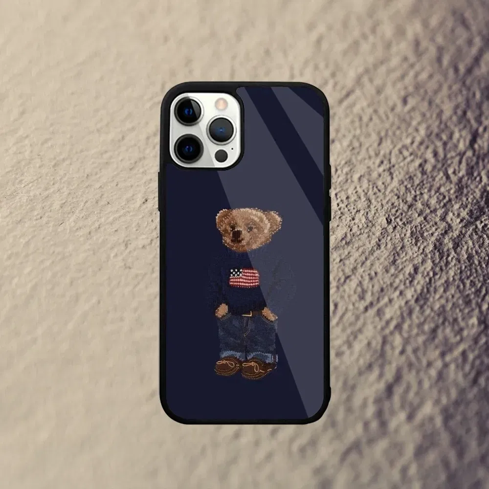 Color: Brown, Material: Silicon - Baron F-Filou Bear Fashion Phone Case For iPhone 15,14,13,12,11,Plus,Pro,Max Mini Magsafe Magnetic Wireless Charging