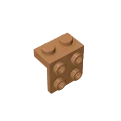 Color: Dark Green - Gobricks GDS-641 ANGLE PLATE 1X2 / 2X2 compatible with lego 44728 21712 92411 children's DIY Educational Building Blocks
