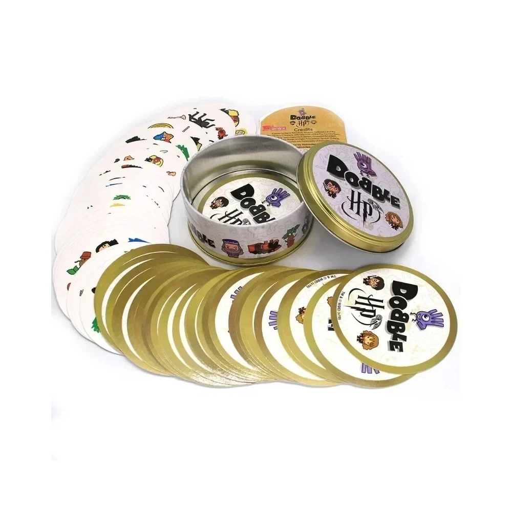 Color: WHITE - Double Juego Cards Spot It HP Dobble Card Game Party Board Holidays Sports Cartoon Animals Alphabet Kids Educational Toy Gifts