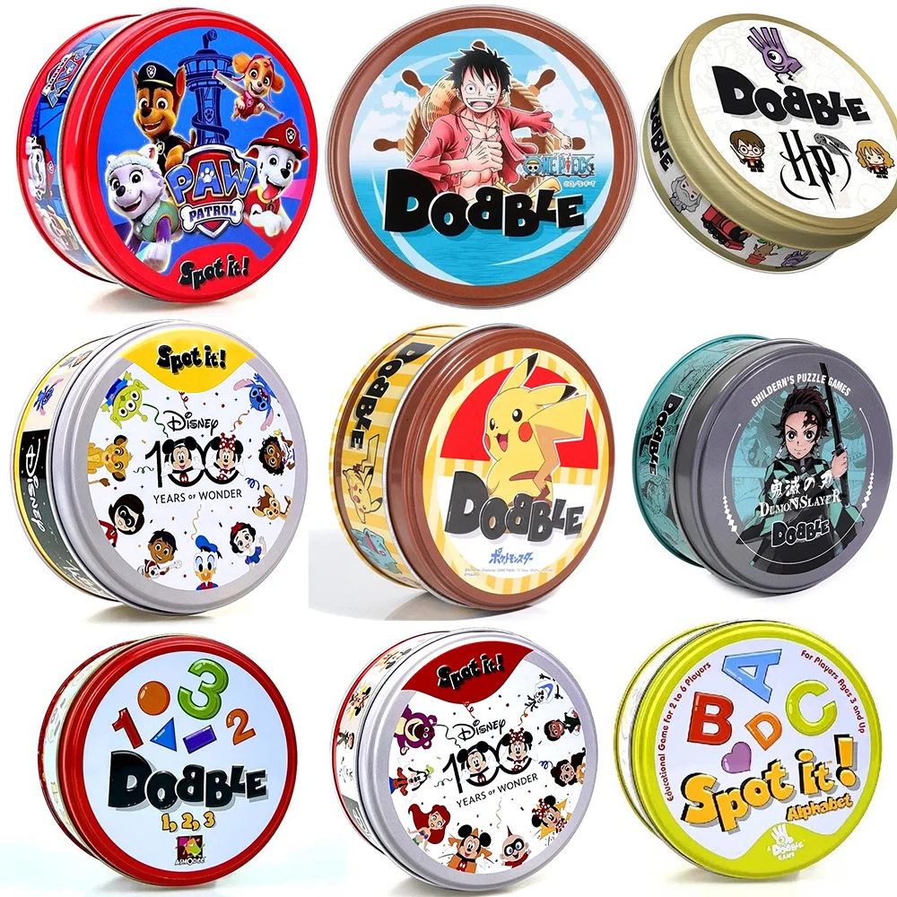 Color: WHITE - Double Juego Cards Spot It HP Dobble Card Game Party Board Holidays Sports Cartoon Animals Alphabet Kids Educational Toy Gifts