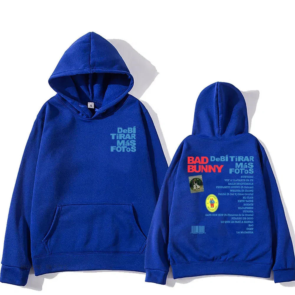 Color: PURPLE, Size: XXXL - Unisex Streetwear Bad Bunny DTMF Hoodies 2025 New Album Deb? Tirar Más Fotos Printing Sweatshirts Winter Comfortable Male Hoodie