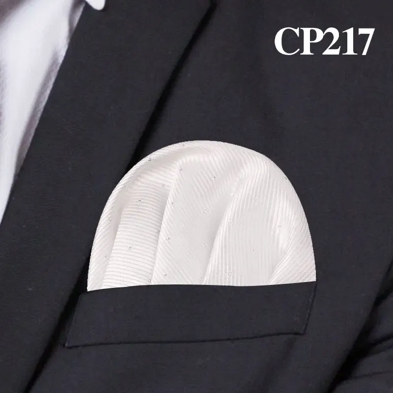 Color: Ivory - Fashion Dots Suits Pocket Square For Men Business Chest Towel Hanky Gentlemen Hankies Classic Suit Napkin Mens Handkerchief