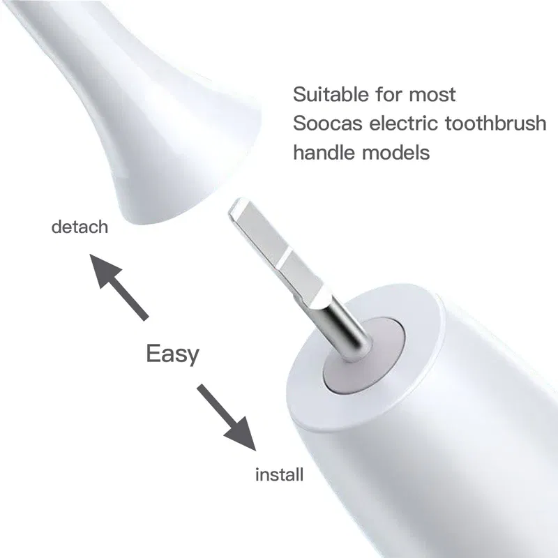 Color: green - 12pcs for SOOCAS X3/X3U/X5 Replacement Toothbrush Heads Clean Tooth Brush Heads Sonic Electric Toothbrush Soft Bristle Nozzles