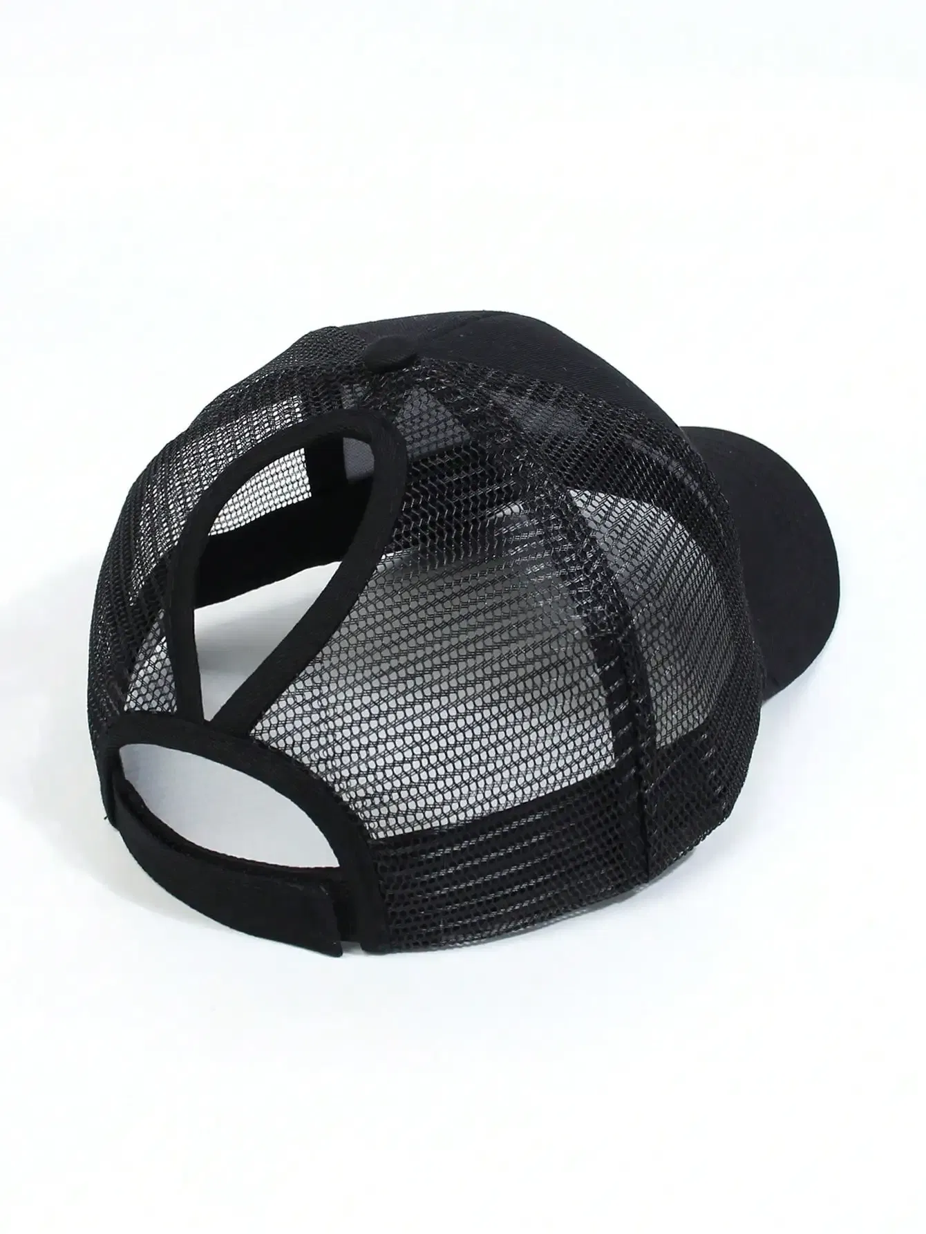 Color: Black, Size: XS - High Quanlity Women Baseball Cap Women cap Adjustable Ponytail hat Pony Female Cap